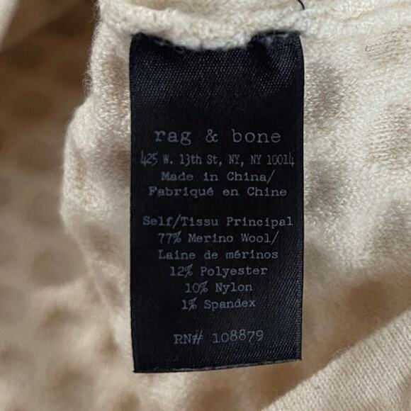 Rag & Bone Kelsie Crop Top Merino Wool Blend Size XS - Picture 6 of 6